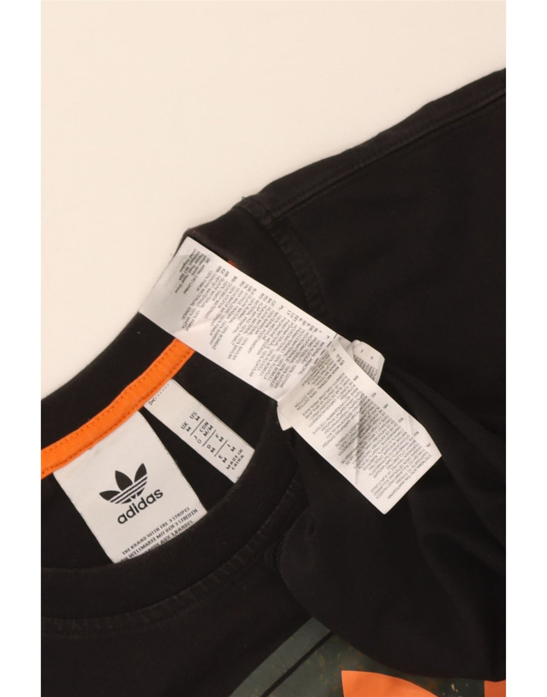 Adidas Herren Grafik T-Shirt Top Medium Schwarz Baumwolle