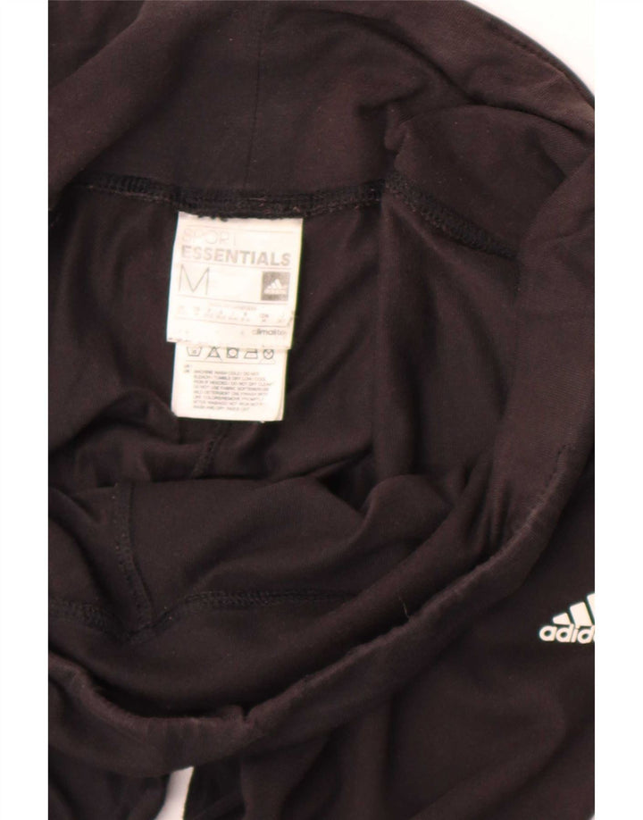 Adidas Damen Leggings UK 12/14 Mittelschwarze Baumwolle