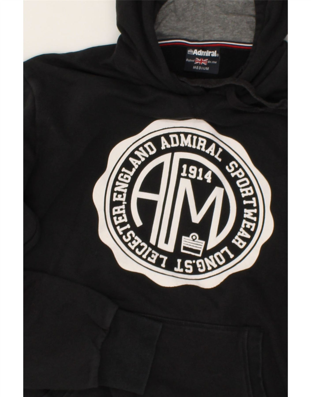 ADMIRAL Herren-Kapuzenpullover mit Grafik, mittelschwarz