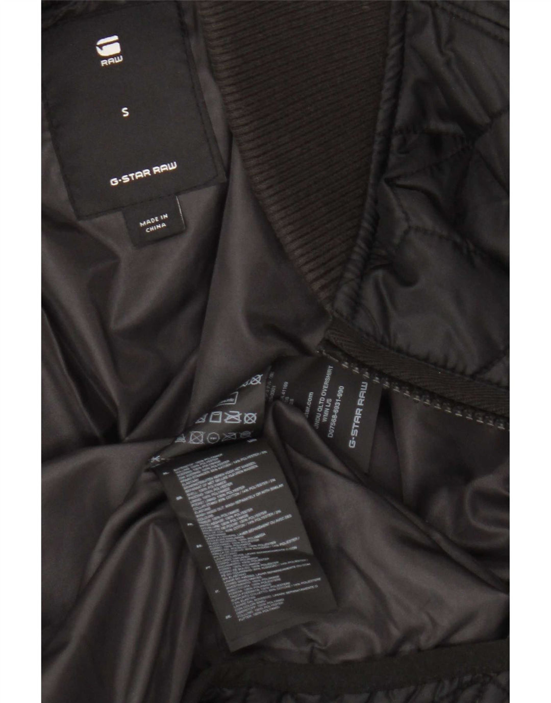 G-Star Damen Stepp-Bomberjacke UK 10 Small Schwarz Polyamid