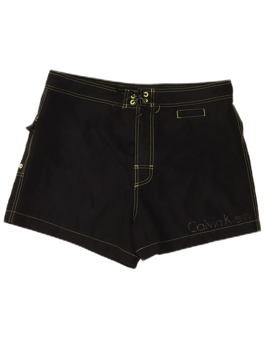 CALVIN KLEIN Herren Badeshorts mit Grafik, Größe L, Schwarz