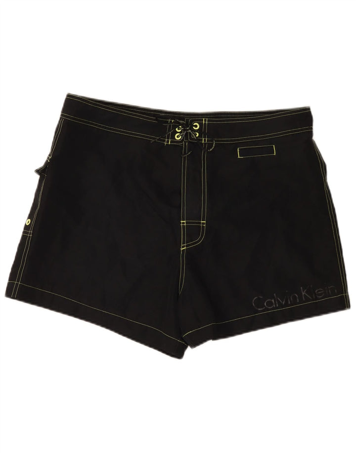 CALVIN KLEIN Herren Badeshorts mit Grafik, Größe L, Schwarz