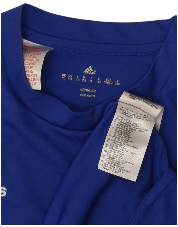 Adidas Jungen Climalite T-Shirt Top 11–12 Jahre groß blau Polyester