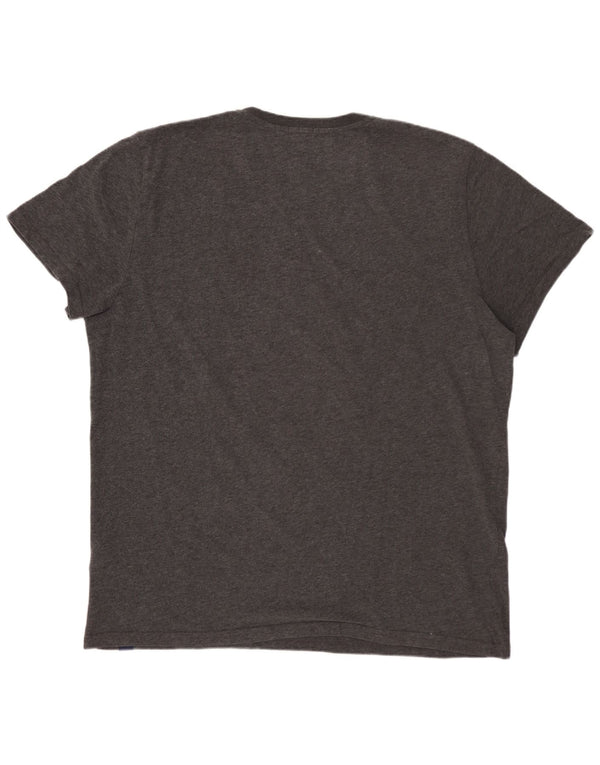 SUPERDRY Herren Grafik-T-Shirt-Oberteil 3XL aus grauer Baumwolle