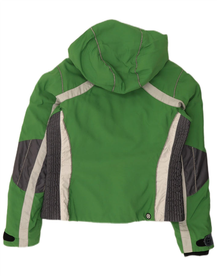 Colmar Damen Skijacke mit Kapuze IT 46 Large Grün Farbblock