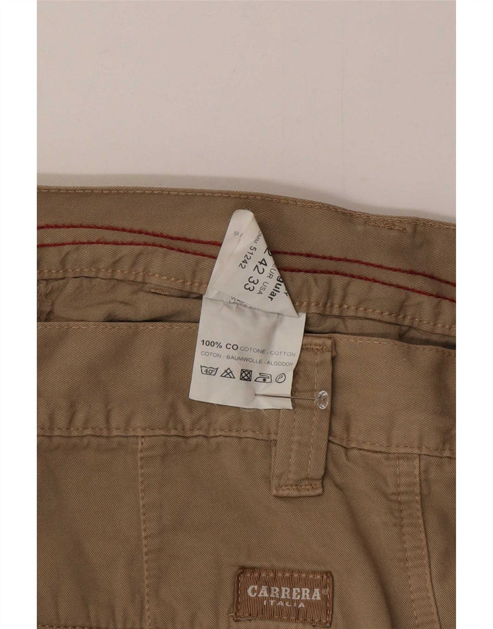Carrera Herren gerade Cargohose IT 48 Medium W33 L34 Beige Baumwolle