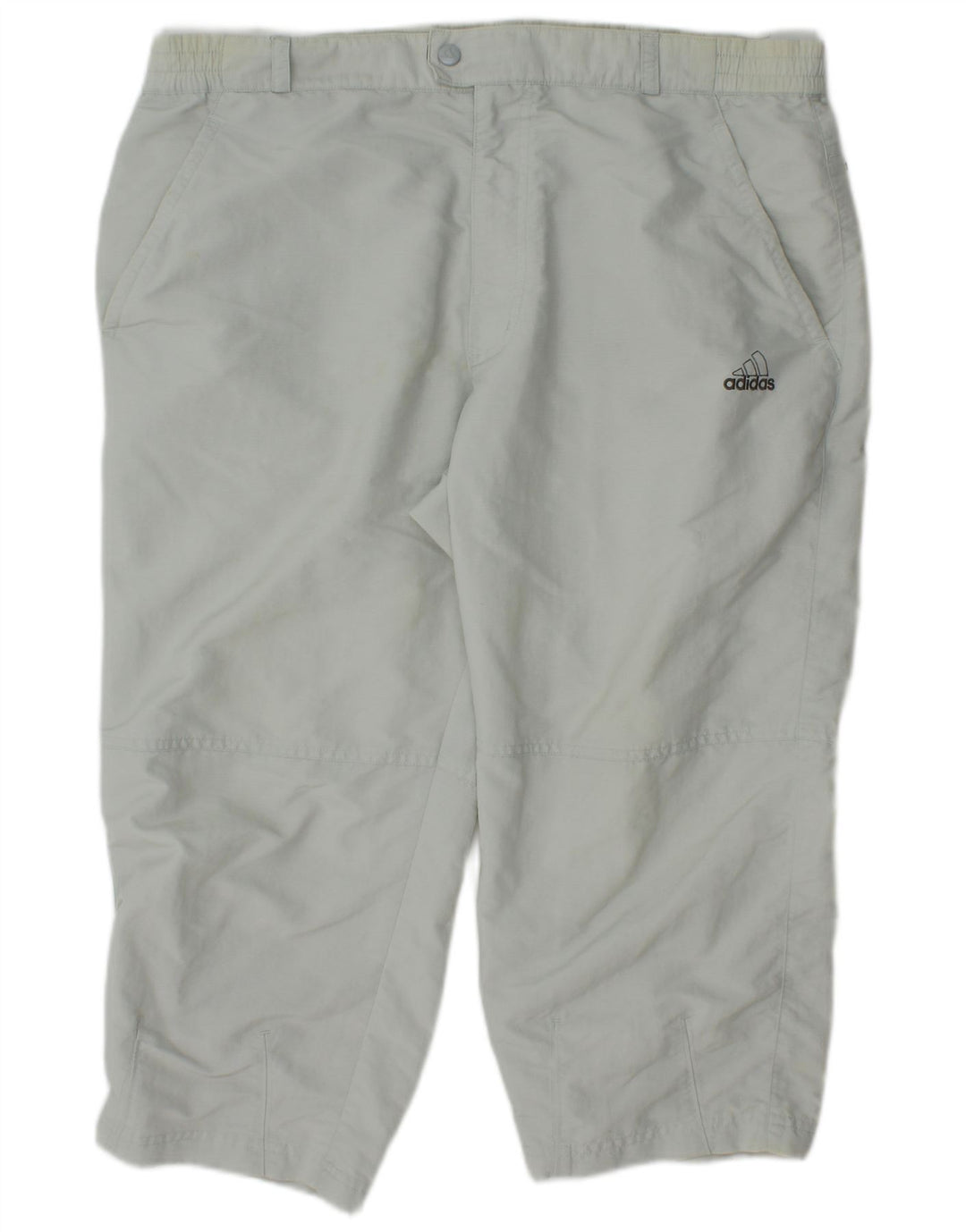 Adidas Herren Straight Capri Hose W34 L21 Off White Polyamid