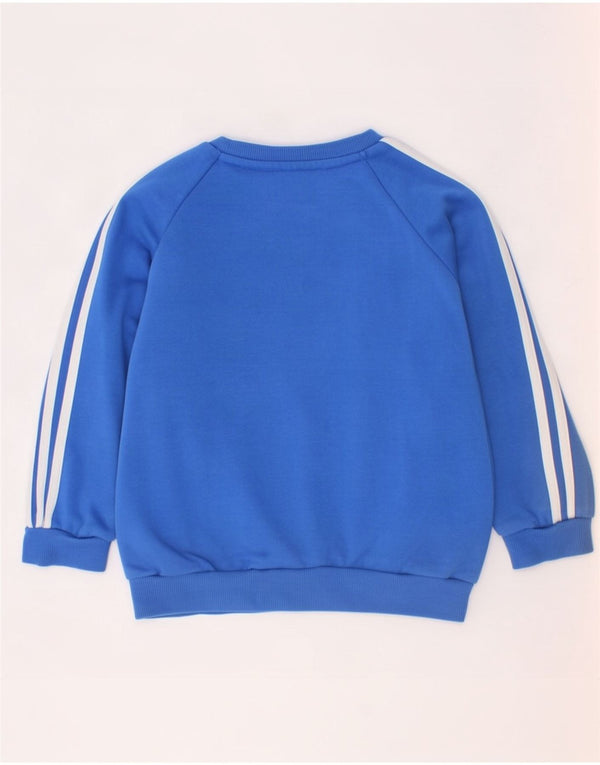 Adidas Jungen Grafik-Sweatshirt-Pullover, 2–3 Jahre, blaue Baumwolle