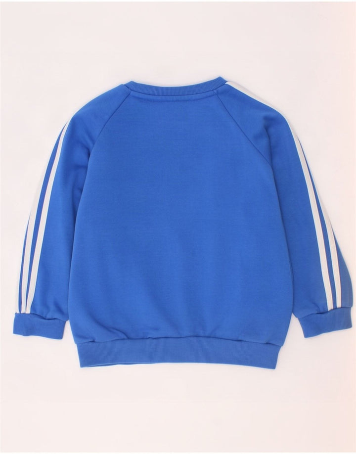Adidas Jungen Grafik-Sweatshirt-Pullover, 2–3 Jahre, blaue Baumwolle