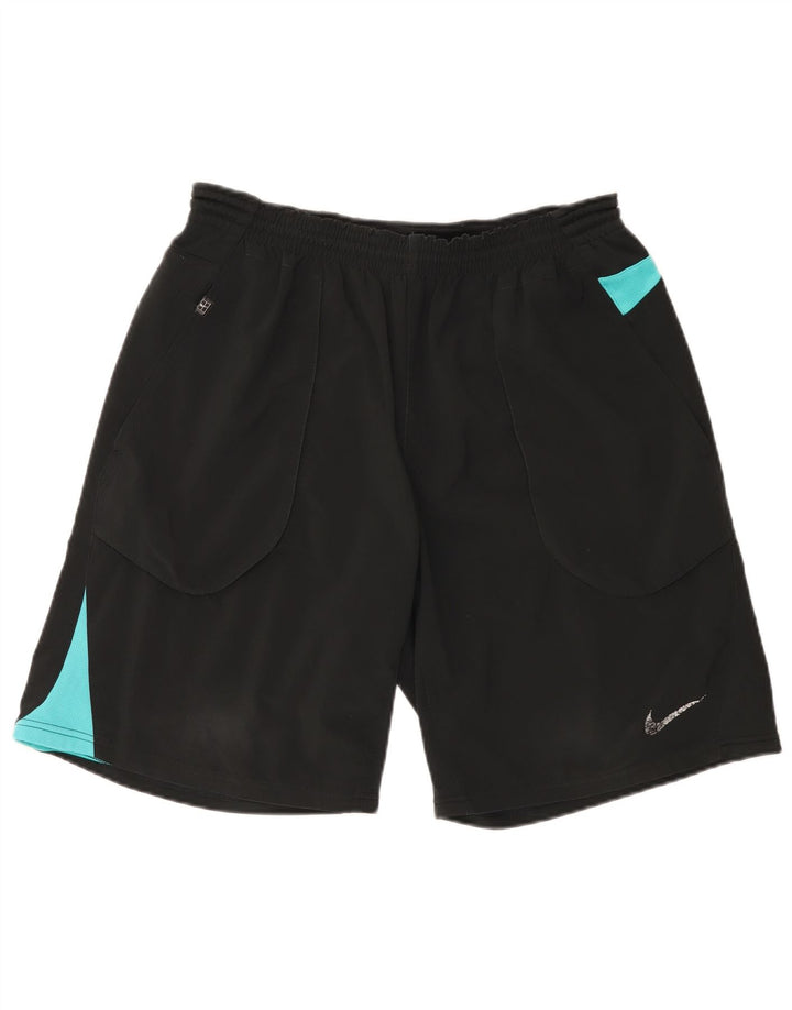 Nike Herren-Sportshorts, groß, schwarzes Farbblock-Polyester