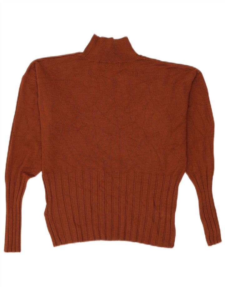 Marks & Spencer Damen-Pullover mit Rollkragen, Gr. 14, Braun, Viskose