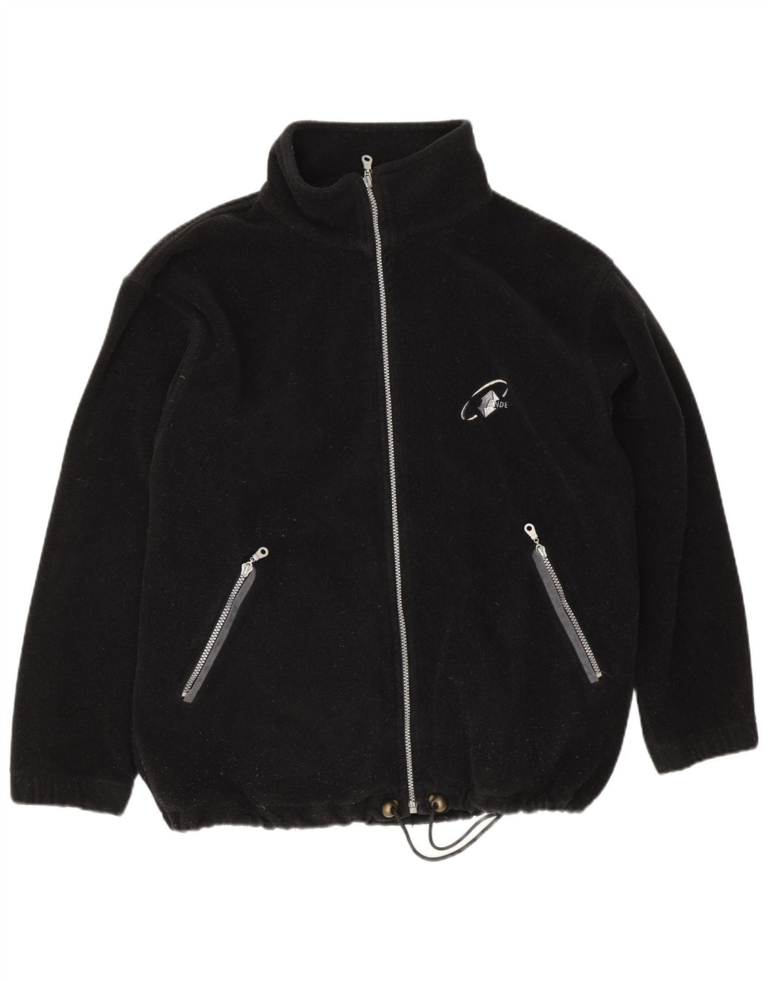 Vintage Herren Fleecejacke UK 42 XL Schwarz