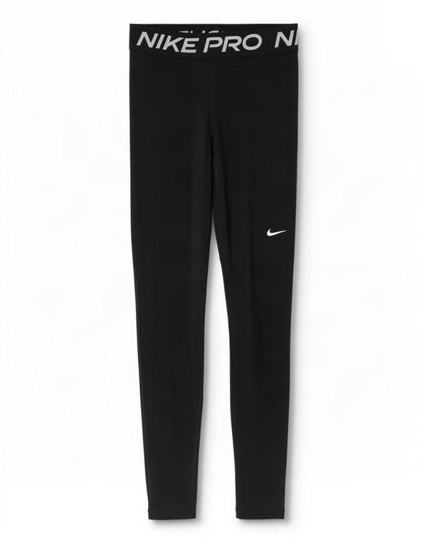 Nike Damen Dri Fit Graphic Leggings UK 12 Mittelschwarzes Polyester