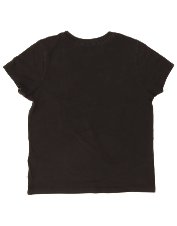 Vans Damen Crop Graphic T-Shirt Top UK 12 Medium Schwarz