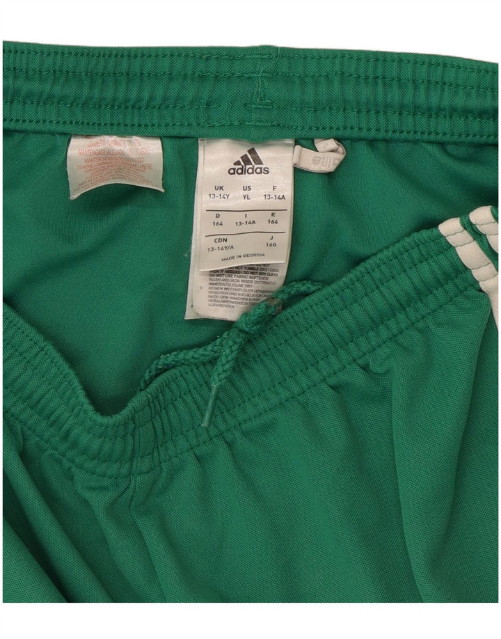 ADIDAS Climalite Sportshorts für Jungen, 13–14 Jahre, grünes Polyester
