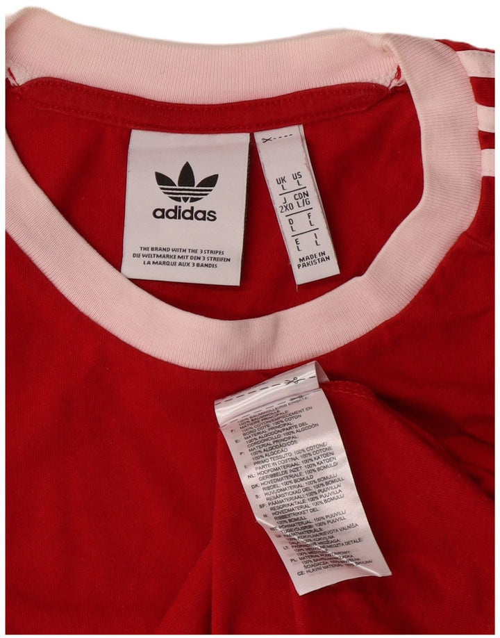 Adidas Herren T-Shirt Große rote Baumwolle