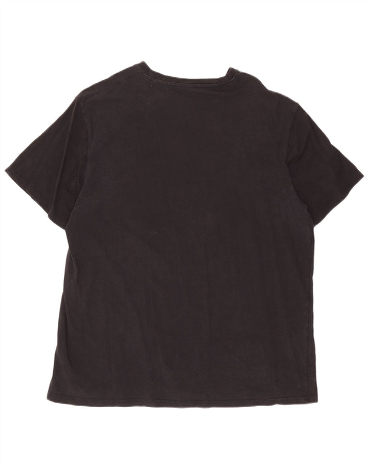 Ted Baker Herren T-Shirt Top Large Schwarz Baumwolle