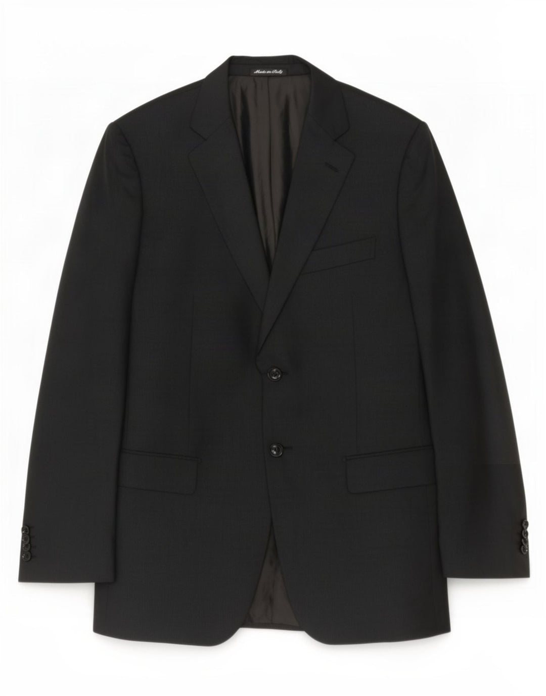 Pal Zileri Herren-Blazer mit 2 Knöpfen, IT 50, große schwarze Nadelstreifenwolle