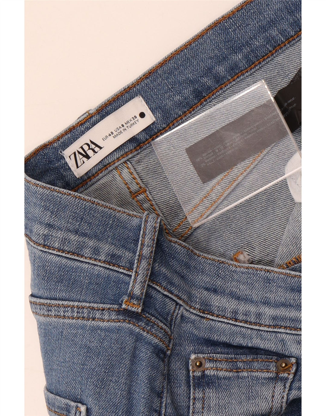 Zara Damen Straight Jeans EU 40 Medium W30 L27 Blaue Baumwolle