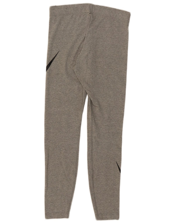 Nike Womens Graphic Leggings UK 14 Mittelgraue Baumwolle