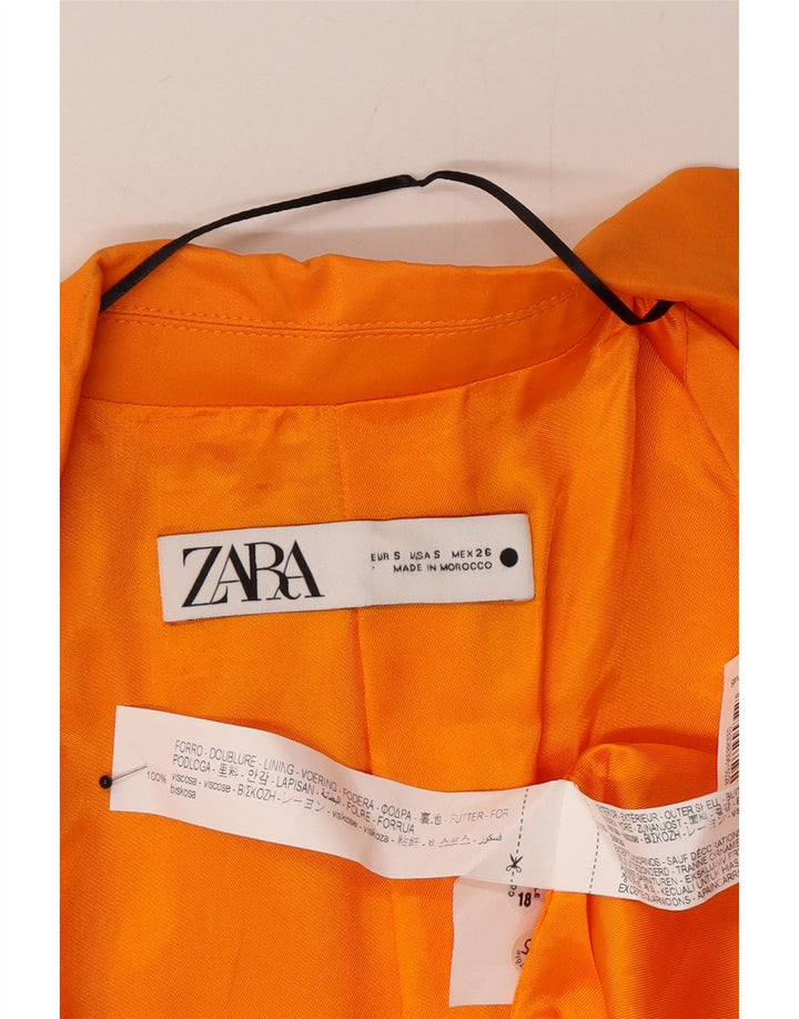 Zara Damen-Blazer mit zwei Knöpfen, übergroß, Gr. 10, Größe S, Orange, Viskose