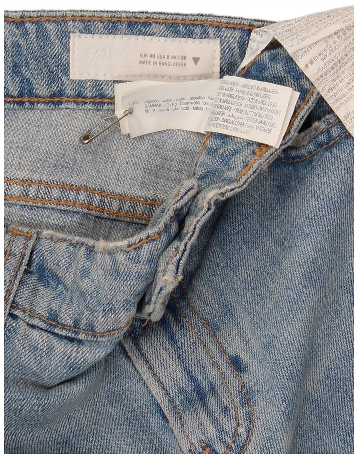 Zara Damen Straight Jeans EU 40 Medium W34 L34 Blaue Baumwolle