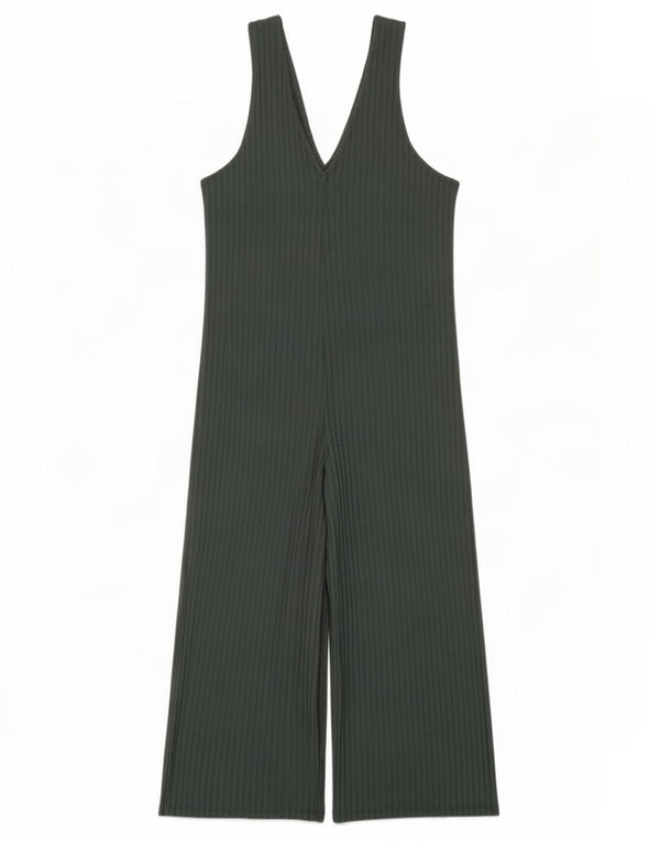 Zara Damen Trafaluc Ärmelloser Overall UK 10 Small Grün gestreift