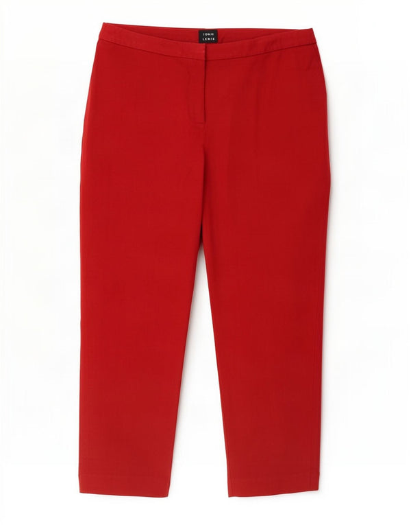 John Lewis Damen Gerade Freizeithose UK 12 Medium W30 L26 Burgund