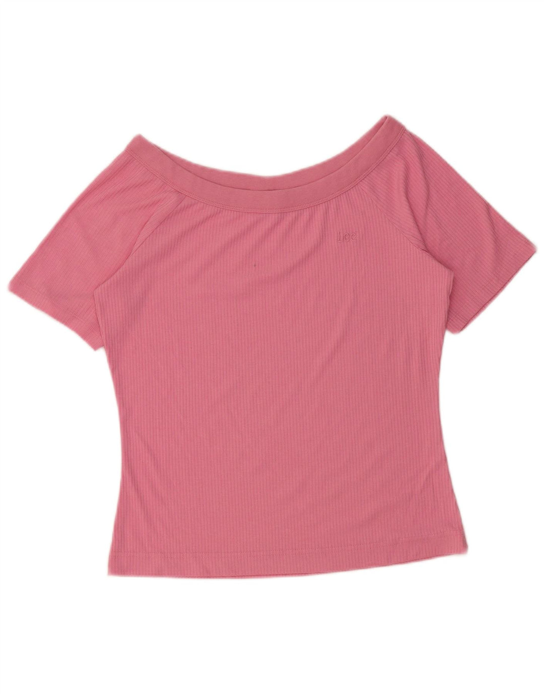 Lee Damen Crop Off Shoulder Top UK 14 Large Pink