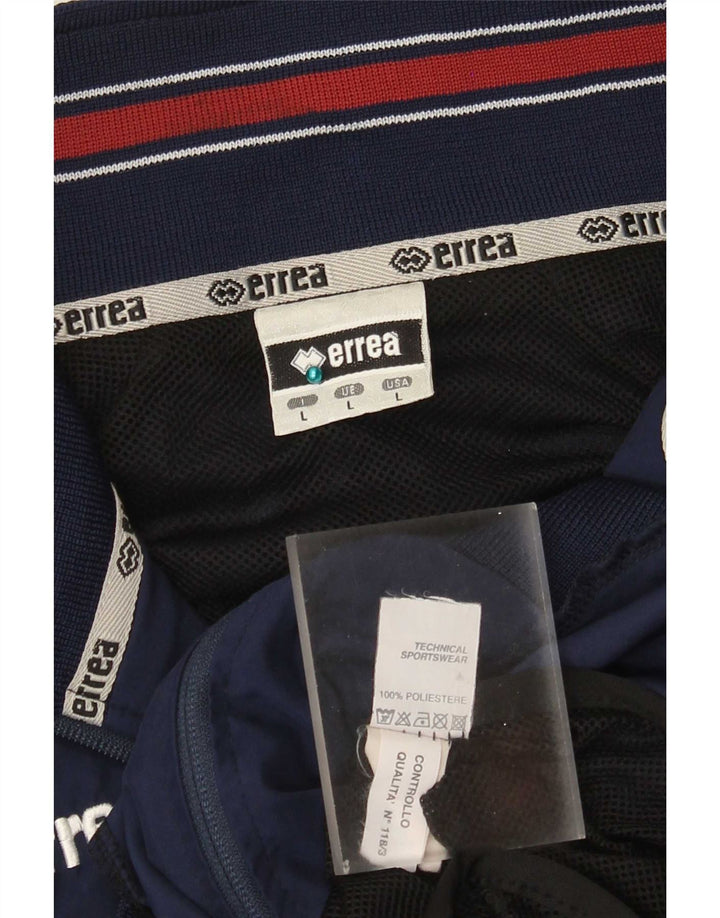 Errea Herren-Trainingsanzug-Oberteil, Jacke, groß, marineblau, Farbblock-Polyester