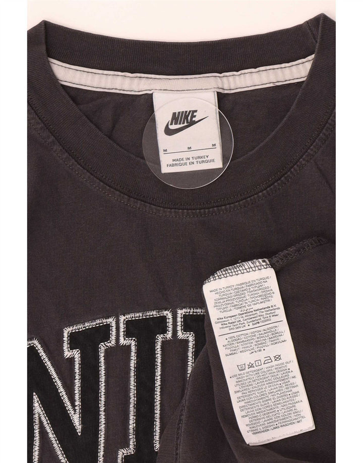 Nike Herren-Grafik-T-Shirt aus mittelgrauer Colourblock-Baumwolle