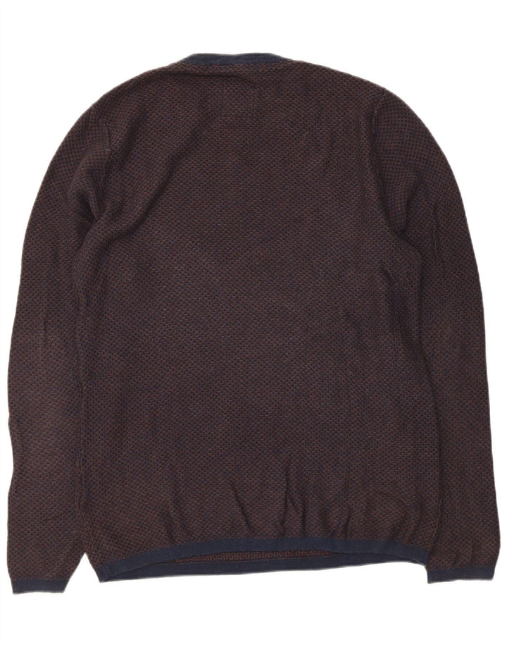 Fat Face Herren-Pullover mit Rundhalsausschnitt, Größe S, marineblau, Baumwolle