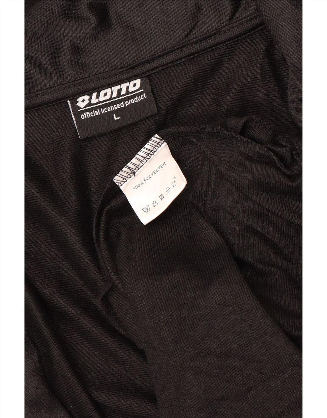 LOTTO Herren-Trainingsanzug-Oberteil, Jacke, groß, aus schwarzem Polyester