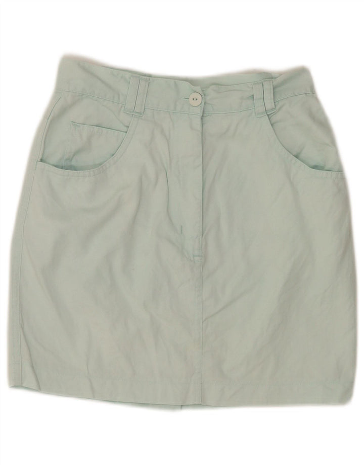 John F Gee Damen Minirock EU 36 Small W26 Blaue Baumwolle