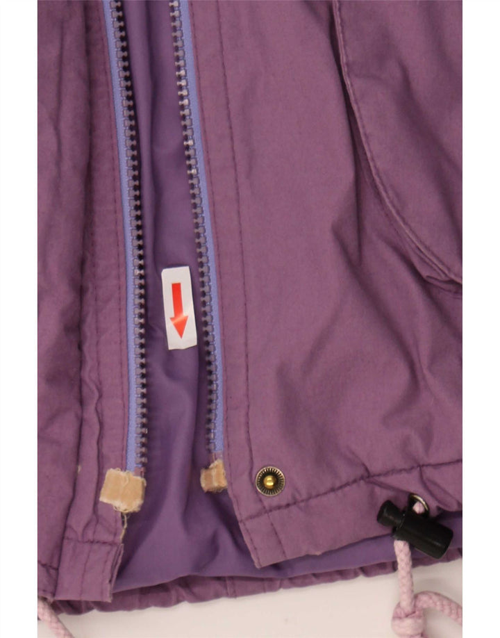 Etirel Damen Übergroßer Windjacke-Mantel IT 44 Mittelviolettes Polyester