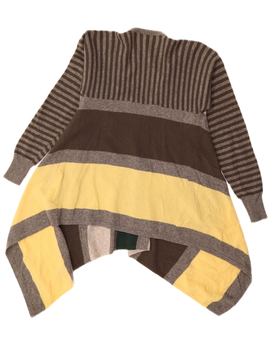 Benetton Damen-Pullover mit V-Ausschnitt, Gr. 10, Größe S, mehrfarbig, gestreift