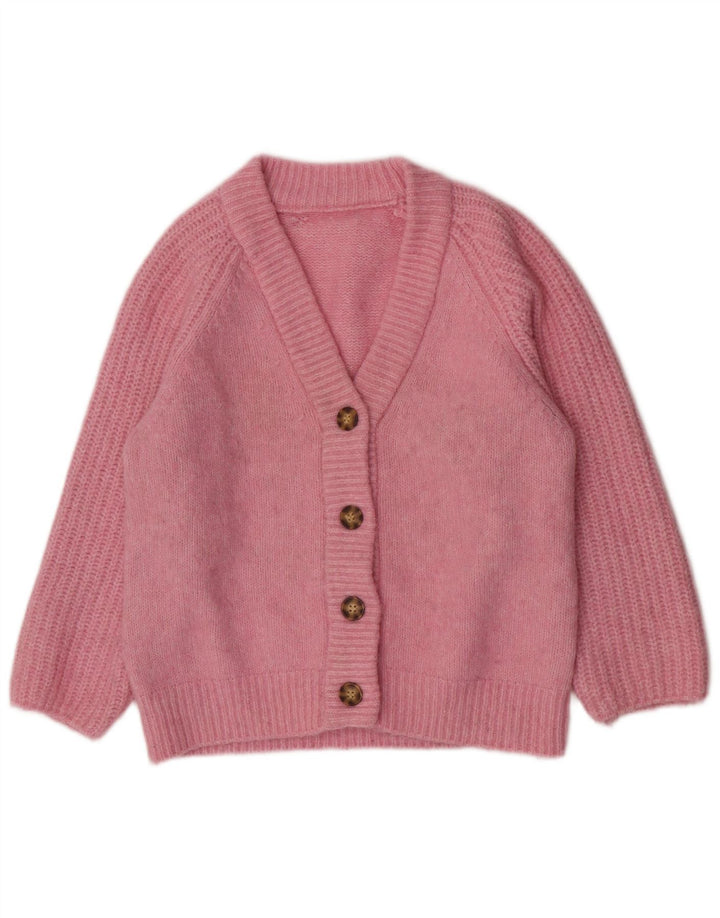 Vintage Damen Cardigan Pullover UK 14 Mittelrosa