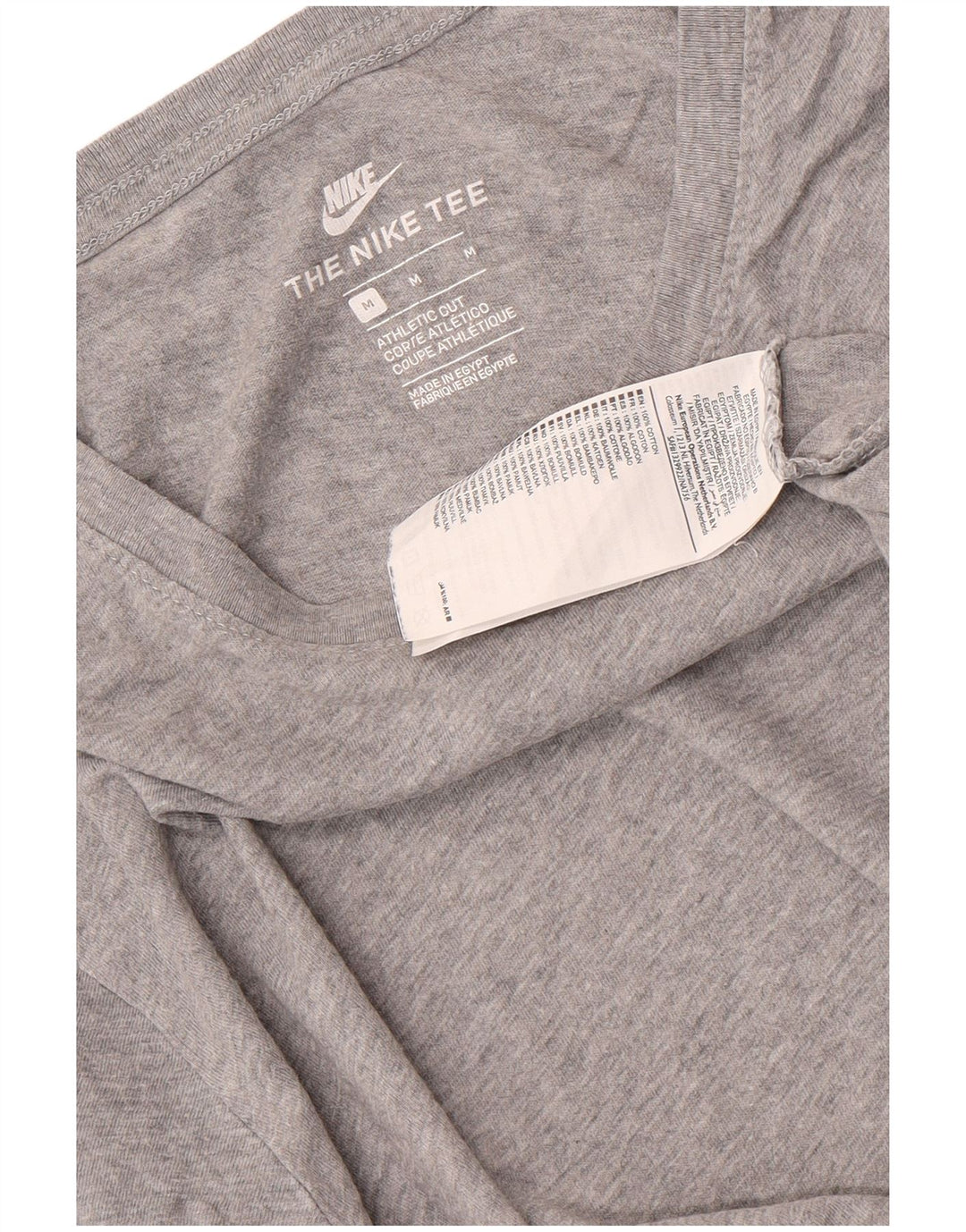 Nike Herren Athletic Cut T-Shirt-Oberteil aus mittelgrau gefleckter Baumwolle