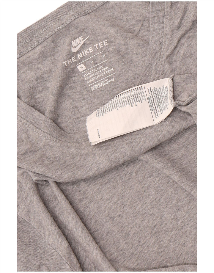 Nike Herren Athletic Cut T-Shirt-Oberteil aus mittelgrau gefleckter Baumwolle