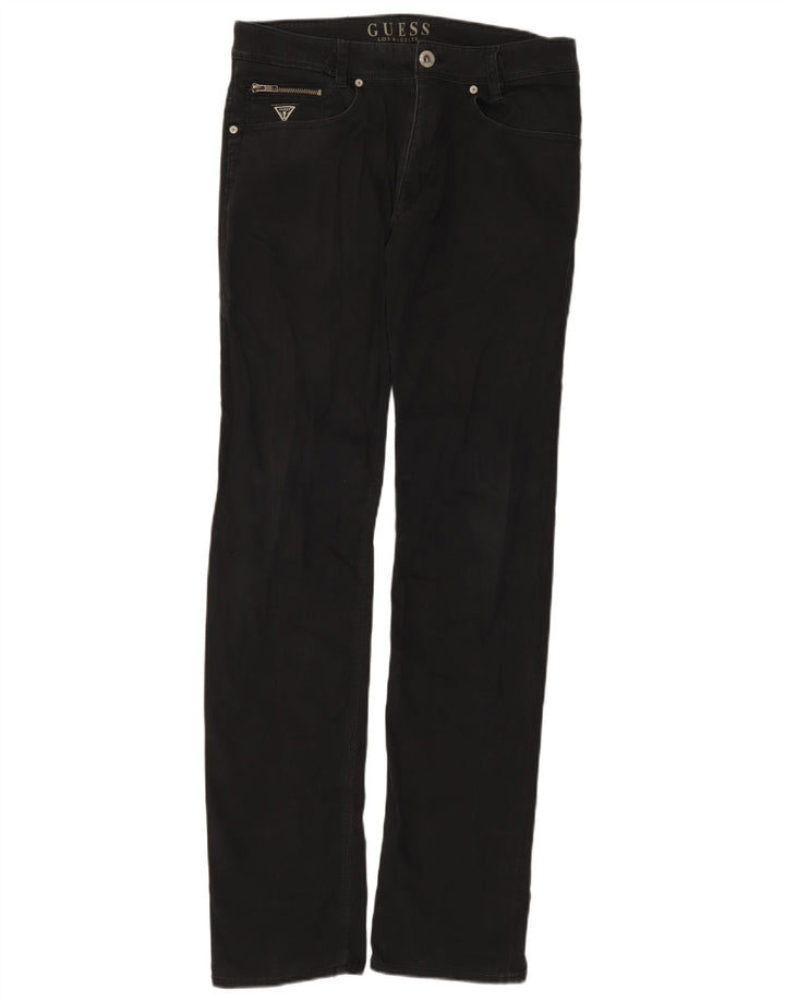 Guess Slim-Jeans für Damen, W30, L34, schwarze Baumwolle