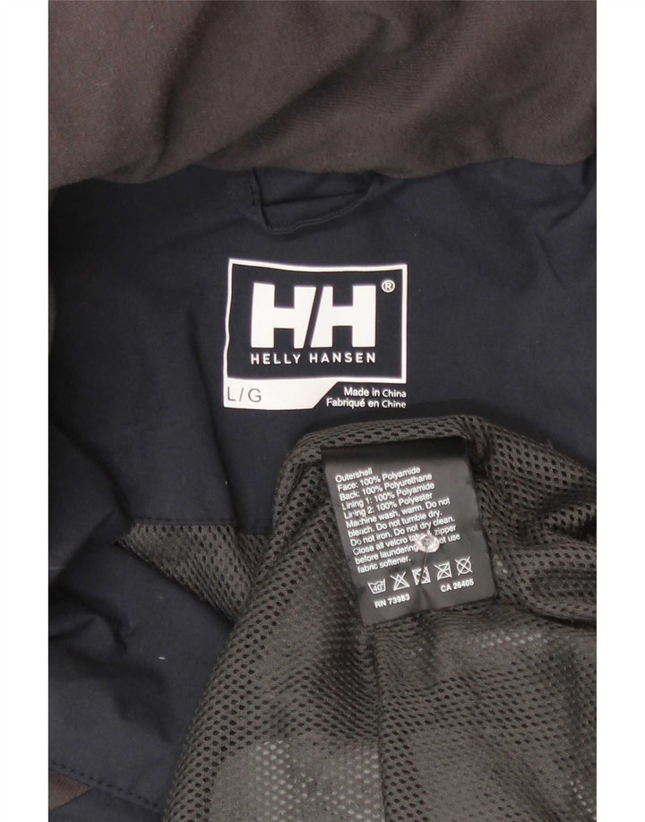Helly Hansen Herren-Windbreaker-Jacke UK 40 Large Navy Blue Colourblock