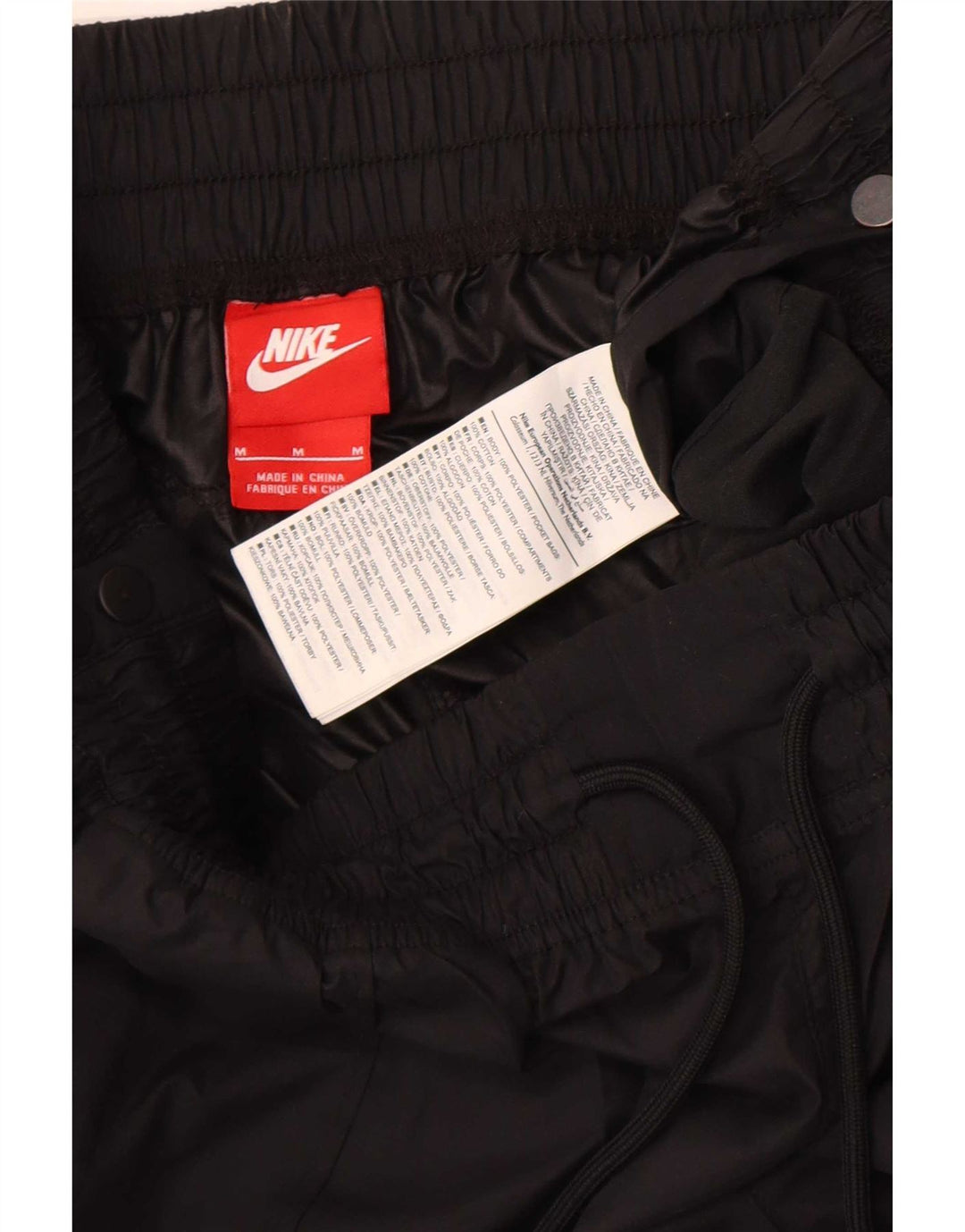 Nike Damen Joggers Wasserdichte Hose UK 12 Medium Schwarz Polyester