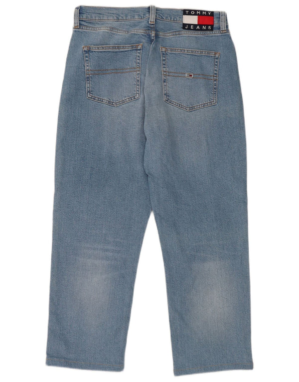 Tommy Hilfiger Damen-Crop-Jeans W28 L23 Blaue Baumwolle