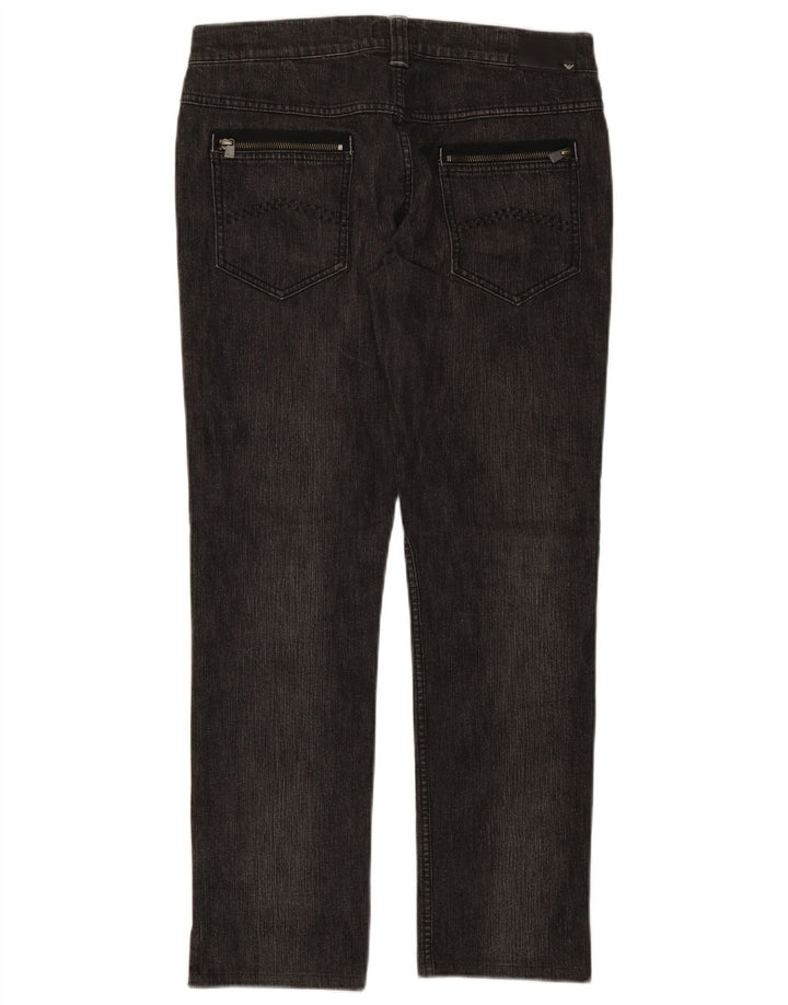 Armani Damen Straight Jeans W29 L28 Grau