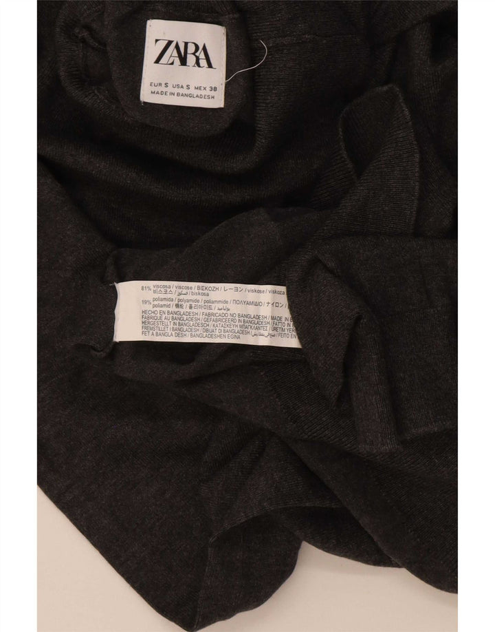 Rollkragenpullover für Herren von Zara, Größe S, graue Viskose