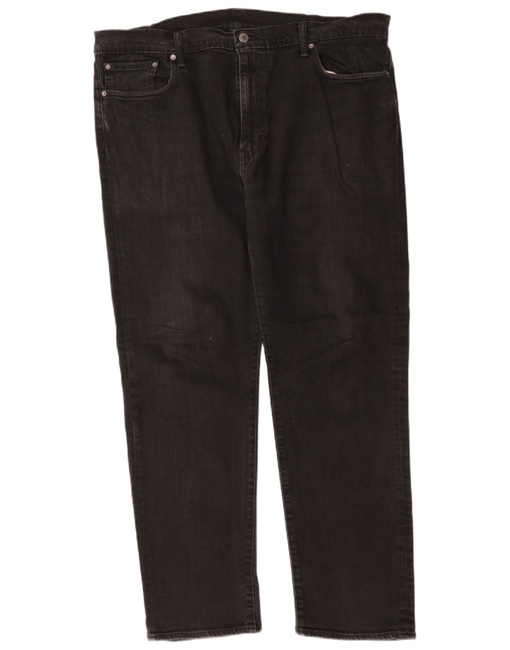 Levi's Herren Straight Jeans W42 L31 Schwarze Baumwolle