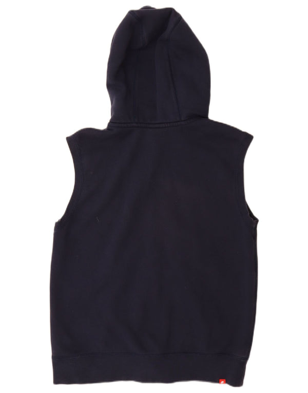 NIKE Damen-Kapuzenpullover, ärmellos, mit Reißverschluss, UK 16, Größe L, Marineblau, Baumwolle