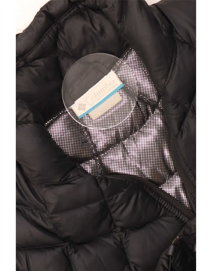 Columbia Wattierte Herrenjacke UK 38 Mittelschwarzes Colourblock-Nylon