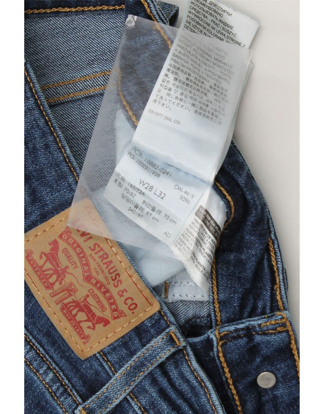 Levi's Damen Skinny Jeans W28 L32 Blaue Baumwolle