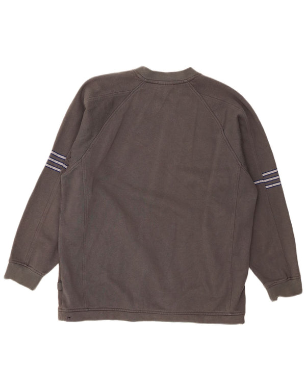 Adidas Jungen Sweatshirt Pullover 15-16 Jahre grau gestreift Baumwolle